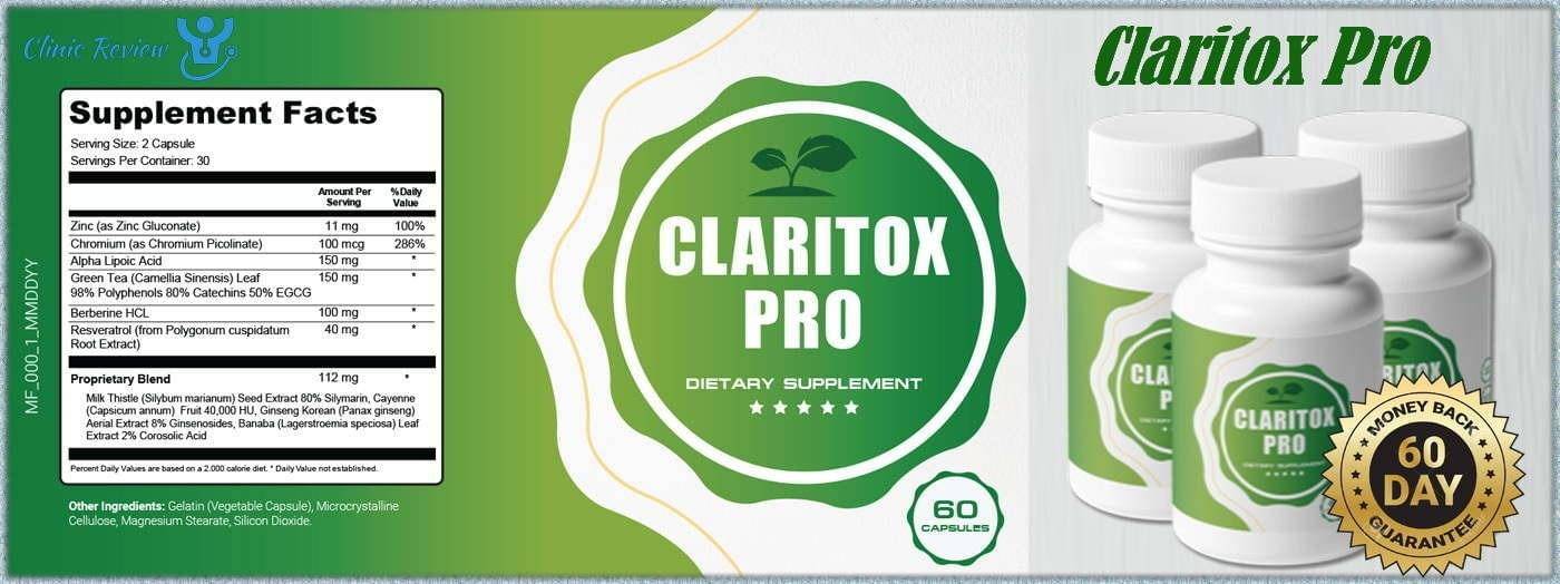 Claritox Pro Supplement Fact